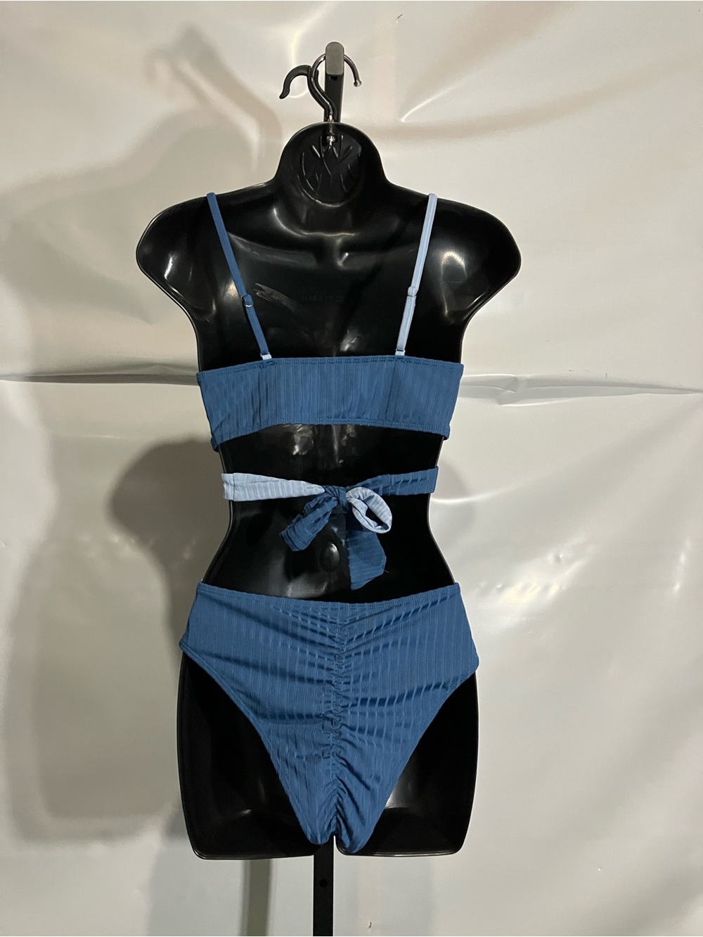 Women’s Colorblock Ribbed Wrap Bikini Size Small - Picture 2 of 2